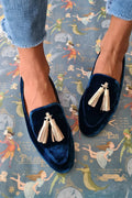 Women's Velvet Tassel Loafers