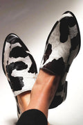 Livia | Women's Cow Print Leather Loafers