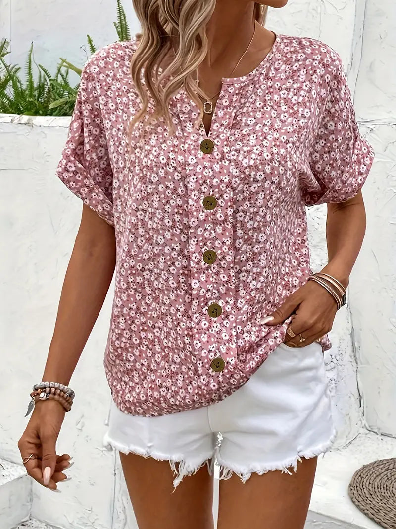 ZYNALIA – FLORAL PINK PRINT BLOUSE FOR EVERYDAY ELEGANCE