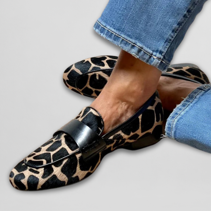 ZEPHYRAEN – FASHION LOAFERS WITH GIRAFFE PRINT