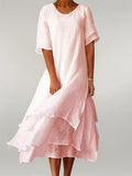 Eloise | Women's Cotton Layered Maxi Dress