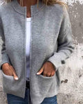 Calivora | Women's Cotton Zip-Up Knit Cardigan