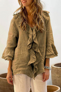 Arietta | Women's Ruffle V-Neck Blouse
