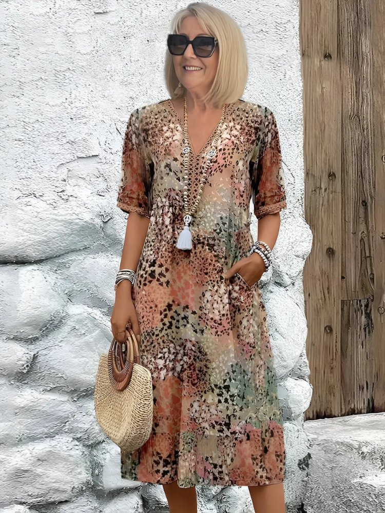 Isabella – Vibrant Mid Length Dress