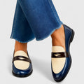 Trixie | Women's Faux Leather Two-Tone Loafers