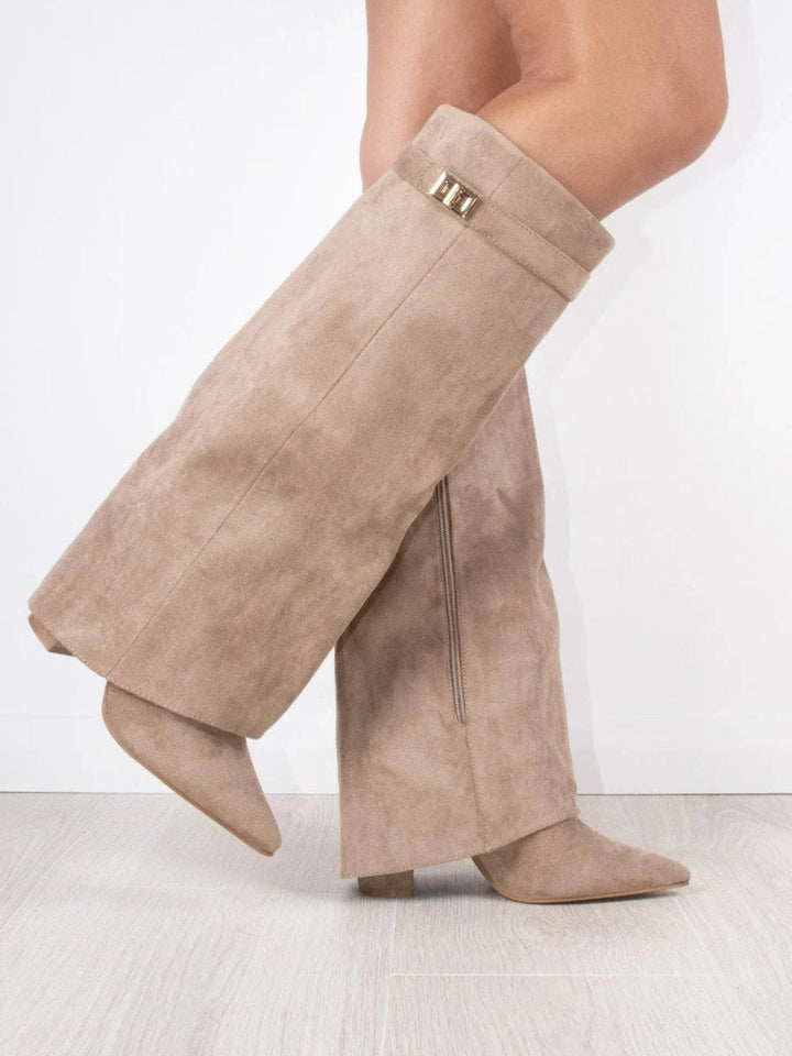 DAISY – WINTER ZIP-UP SLOUCHY HIGH HEEL BOOTS