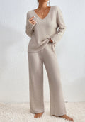 Esra | Women's Ribbed Knit Two-Piece Set