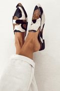 Elix | Women's Abstract Print Pointed Toe Loafers