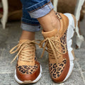 Aurivynna | Women's Leopard Print Chunky Sneakers