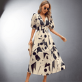 Maristella | Women's Abstract Print Midi Dress