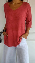 Lilith | Women's V-Neck Knit Top