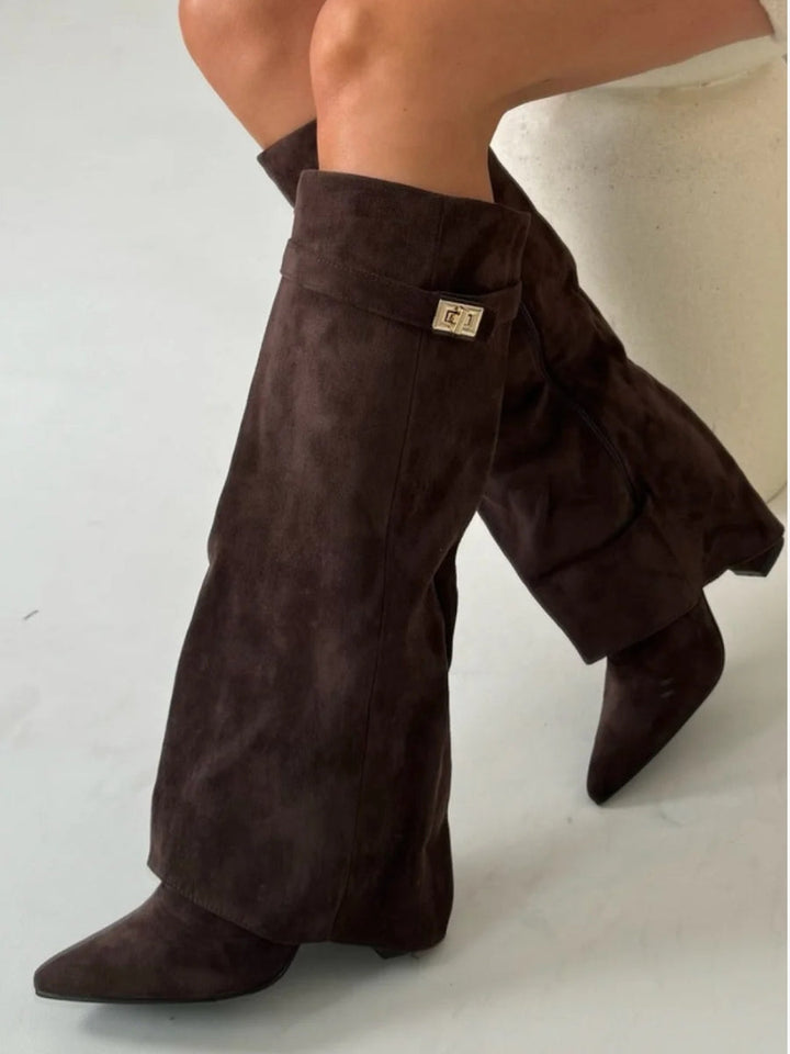 DAISY – WINTER ZIP-UP SLOUCHY HIGH HEEL BOOTS