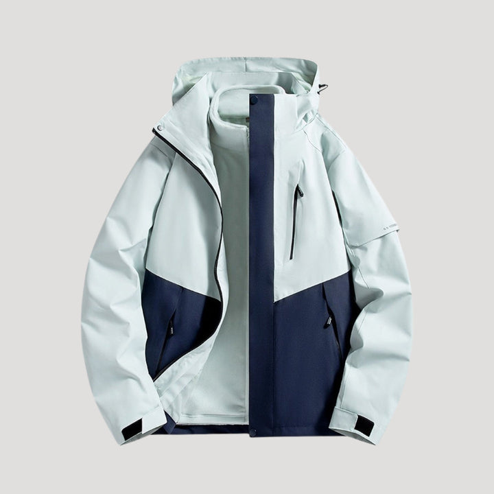 ROSEMONDE | WOMEN'S WATERPROOF HOODED RAIN JACKET COLOR BLOCK