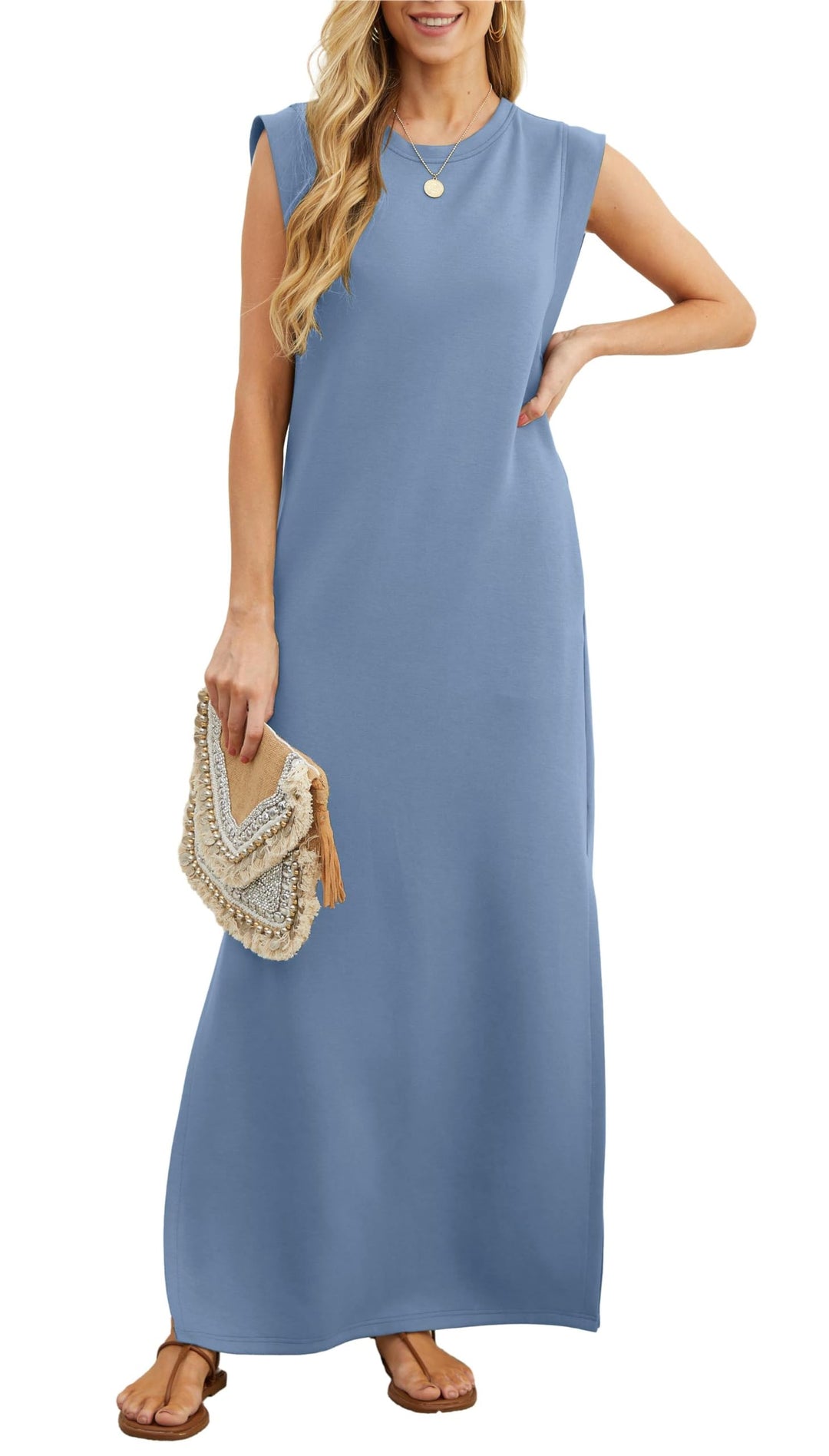 KAELIN – RELAXED FLOW SPLIT MAXI DRESS