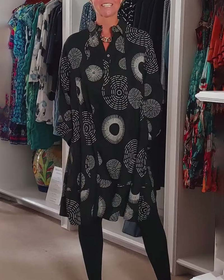 THESSIA – CHIC GEOMETRIC DRESS