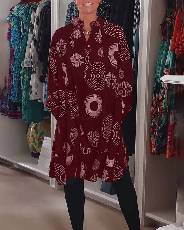THESSIA – CHIC GEOMETRIC DRESS