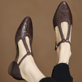 Azarienne | Women's Leather T-Strap Mary Janes