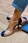 Alessia | Women's Color Block T-Strap Heels