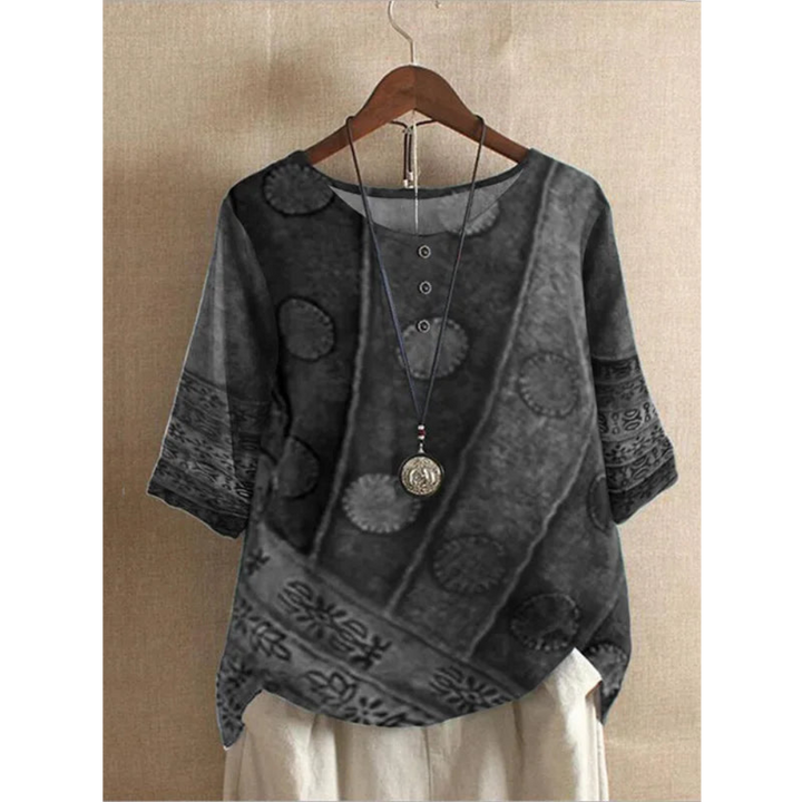 Fiora - Comfortable Colorful Top With Half Sleeves