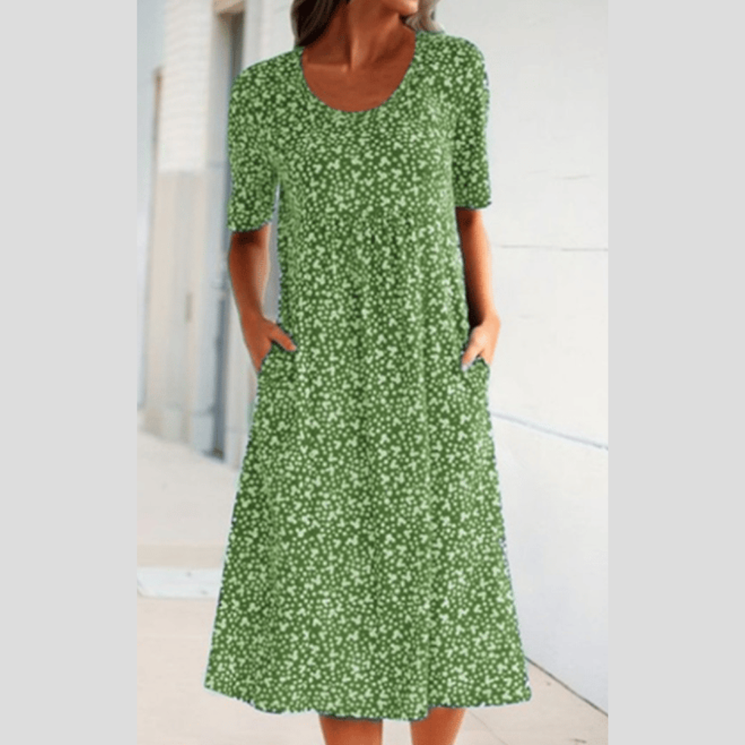 ODALYS – STYLISH FLORAL PRINT MIDI DRESS