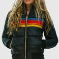Amavirae | Women's Retro Stripe Puffer Jacket