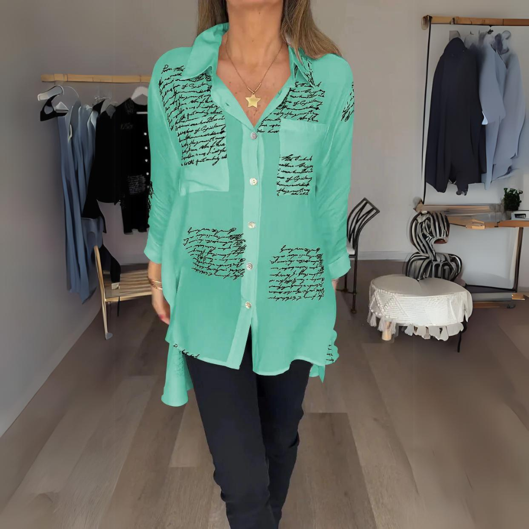 Skylar – Handwritten Button-Up Shirt