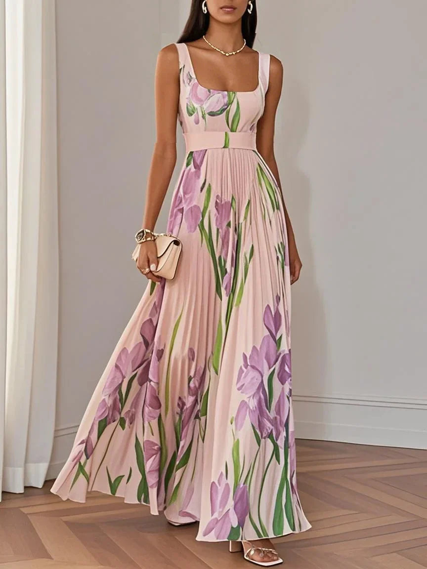 Mary - Elegant Pleated Maxi Dress