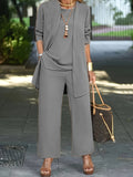 Sylvie | Women's Three-Piece Cardigan Pants Set