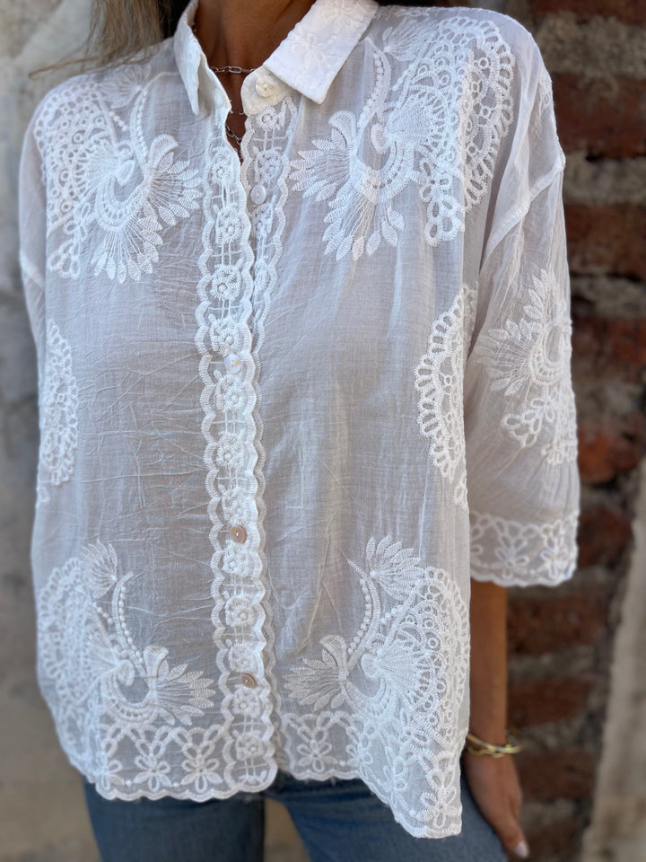 Savannah – Embroidered Long-Sleeve Cardigan