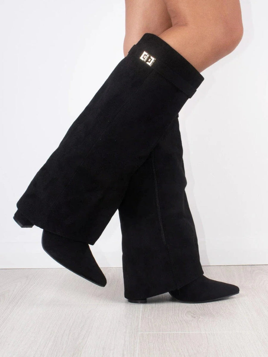 DAISY – WINTER ZIP-UP SLOUCHY HIGH HEEL BOOTS