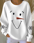 Serelavyn | Women's Snowman Crew Neck Sweatshirt