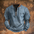 Vaelithyn | Men's Quarter Zip Cable Knit Sweater
