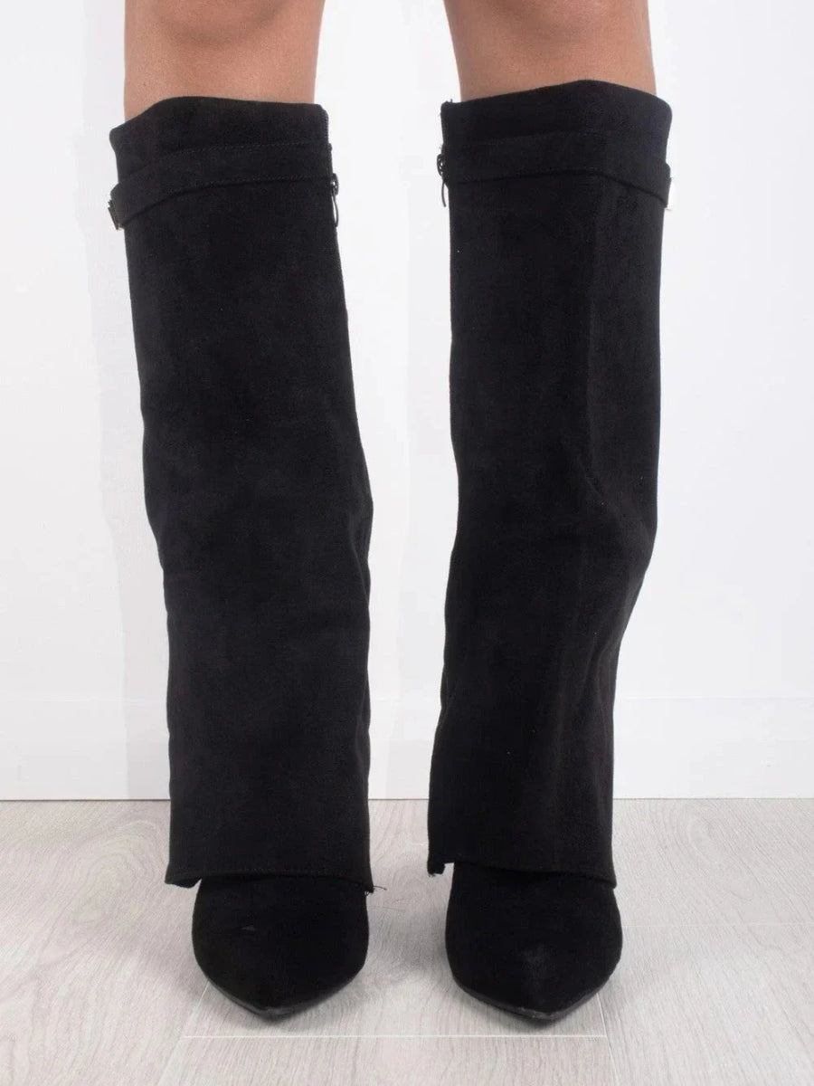 DAISY – WINTER ZIP-UP SLOUCHY HIGH HEEL BOOTS
