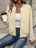 Seraphina | Women's Knit Zip-Up Bomber Jacket