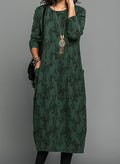 Clairelux | Women's Long Sleeve Pocket Midi Dress