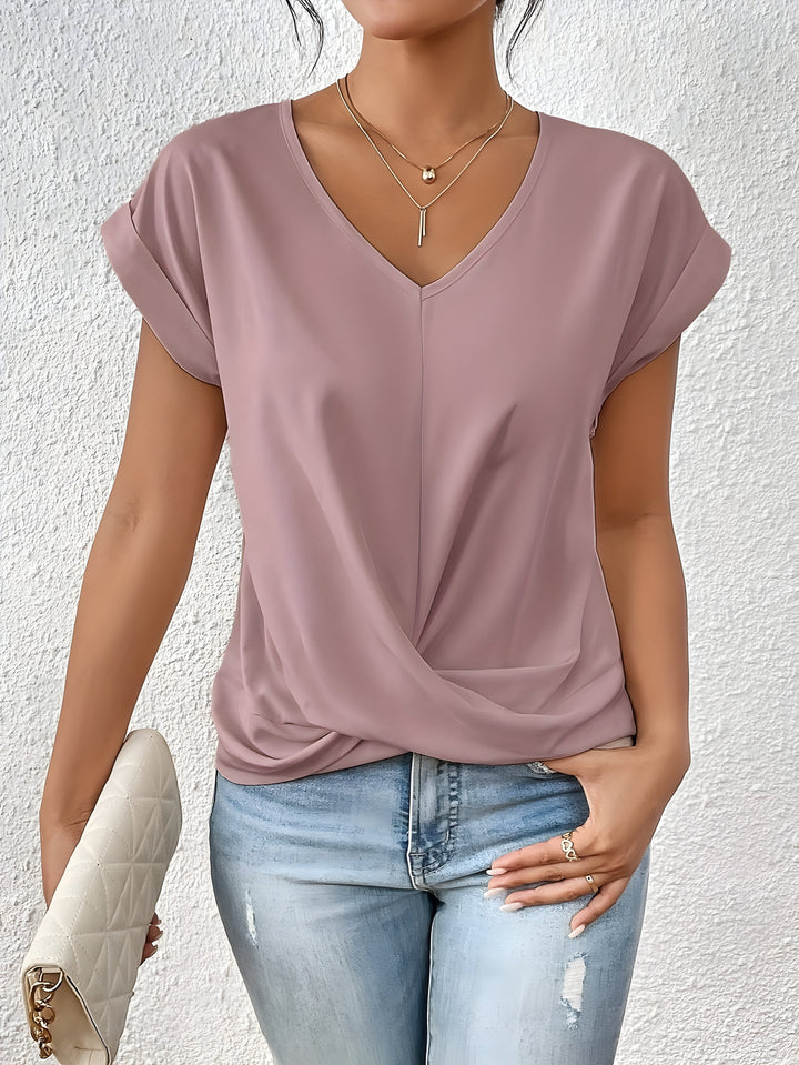 ISLA – TWIST FRONT V-NECK TOP