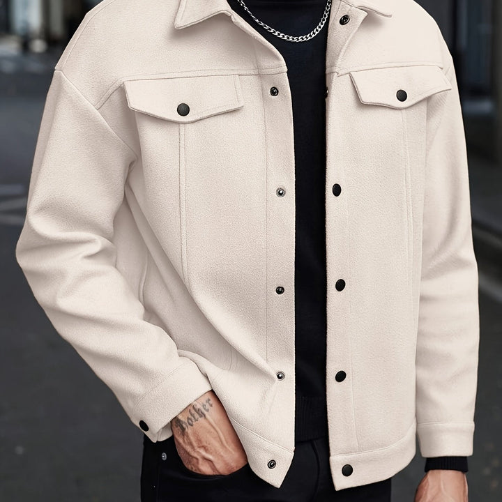 LEANDRE | MEN'S TRUCKER JACKET BUTTON UP CASUAL