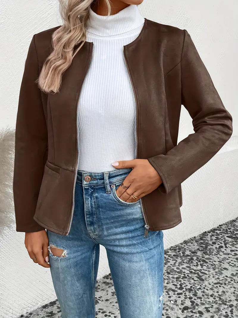 Thalia – Roksana Jacket With Zipper