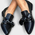 Oliana | Women's Faux Leather Bow Loafers