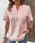 Marigold | Women's Striped Patchwork Blouse