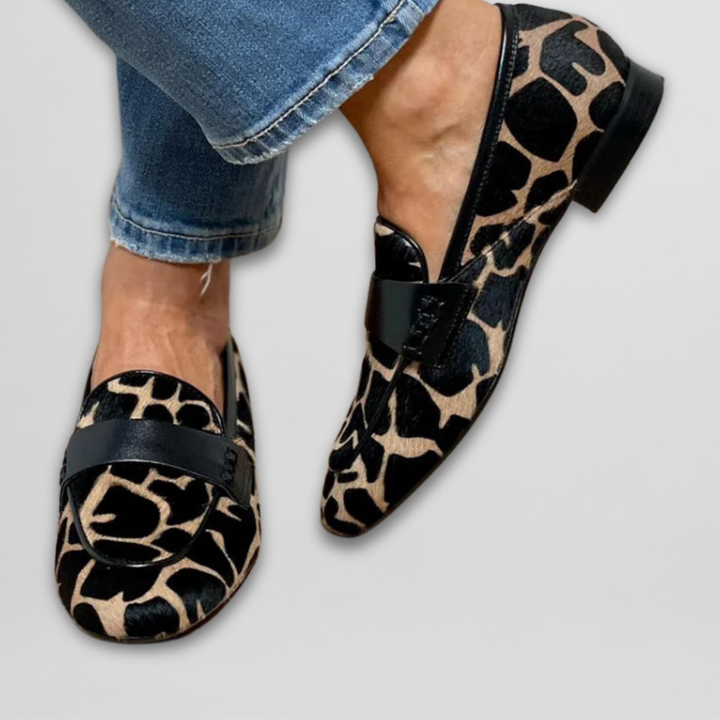 ZEPHYRAEN – FASHION LOAFERS WITH GIRAFFE PRINT
