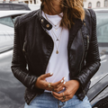 Aurivessyn | Women's Leather Biker Jacket
