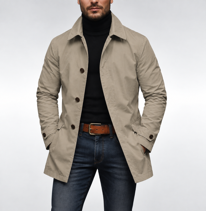 Men's All-Weather Car Coat – Beige