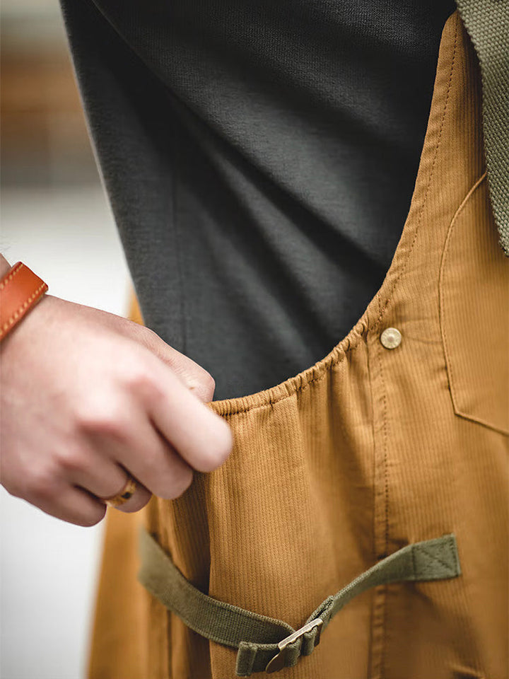 Relaxed Fit Stretch Overall for Men with Unique Pocket
