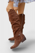 Celine | Women's Suede Slouchy Knee High Boots