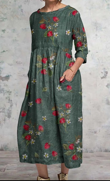 ZEVELYNE – FLORAL PRINTED MIDI DRESS