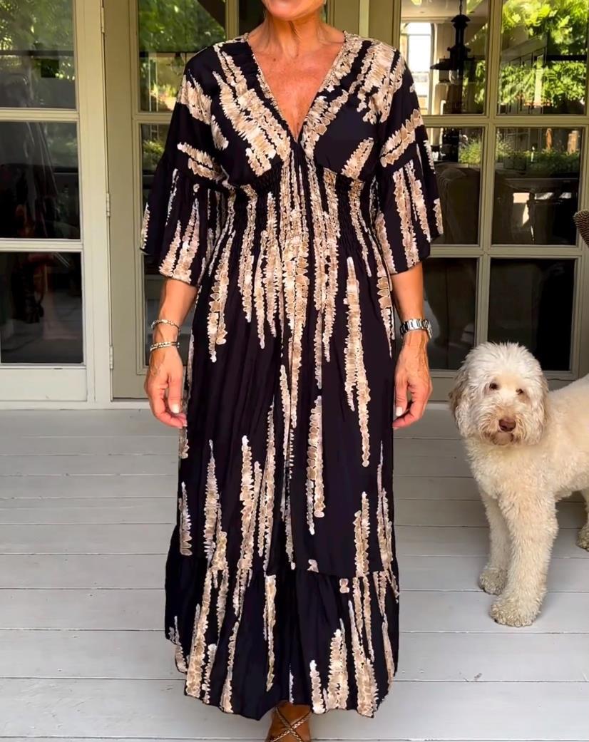 MAELIE – TIE-DYE PRINTED SUMMER DRESS
