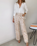 Abigail | Women's Shirt and Printed Pants Set