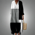 Dahlia | Women's Geometric Color Block Maxi Dress