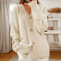 Elionysse | Women's Cable Knit V-Neck Cardigan